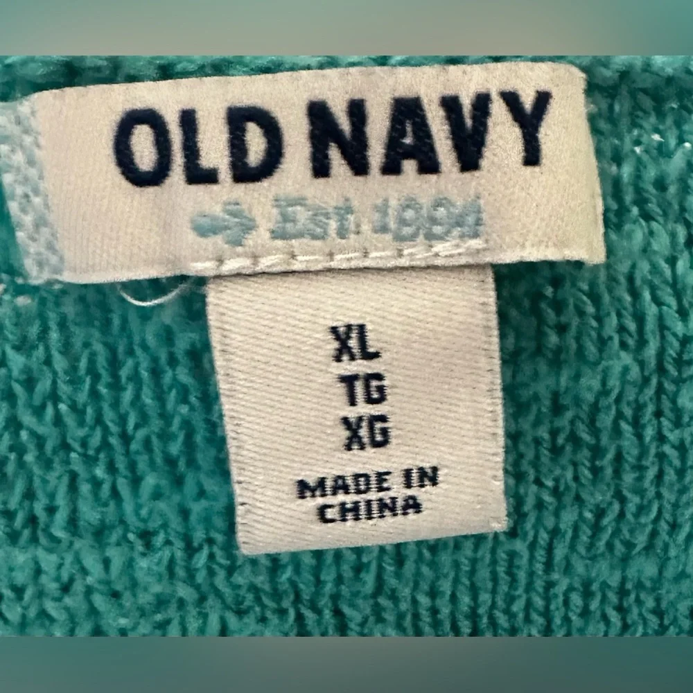 Women’s Size XL Old Navy Turquoise Teal 3/4 Sleeve Sweater Knit Top